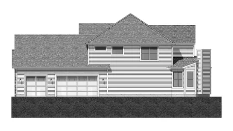 The Timbergate house plan, exterior view 2
